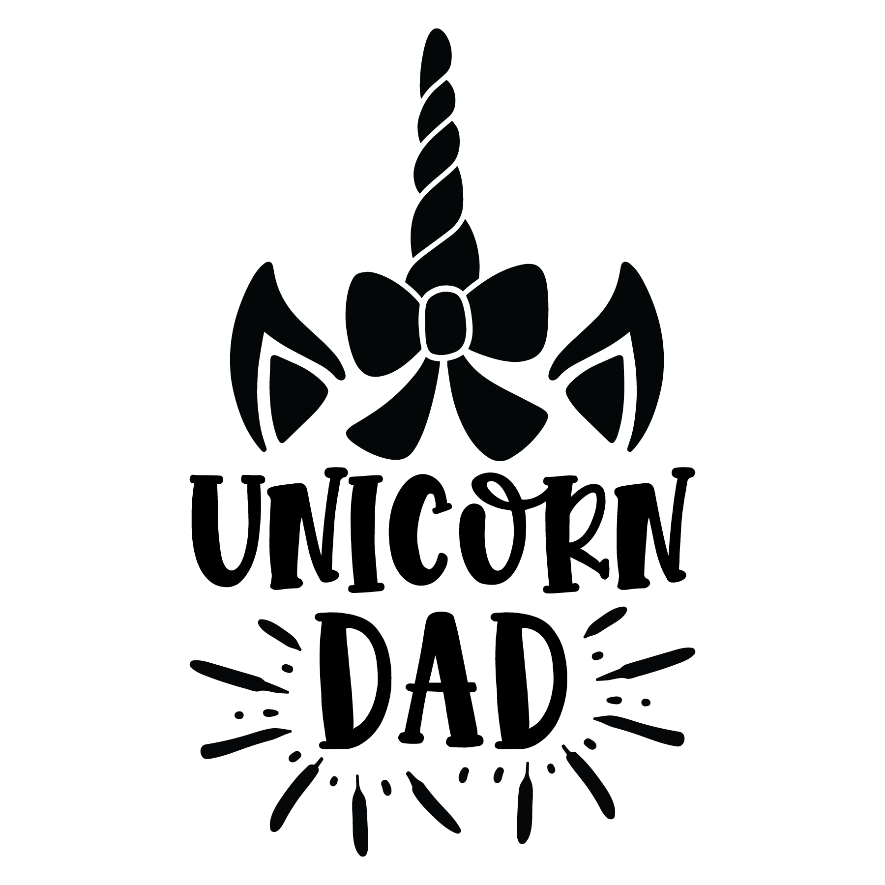 Unicorn Dad free SVG cut file