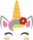 Unicorn Face 5 free SVG cut file