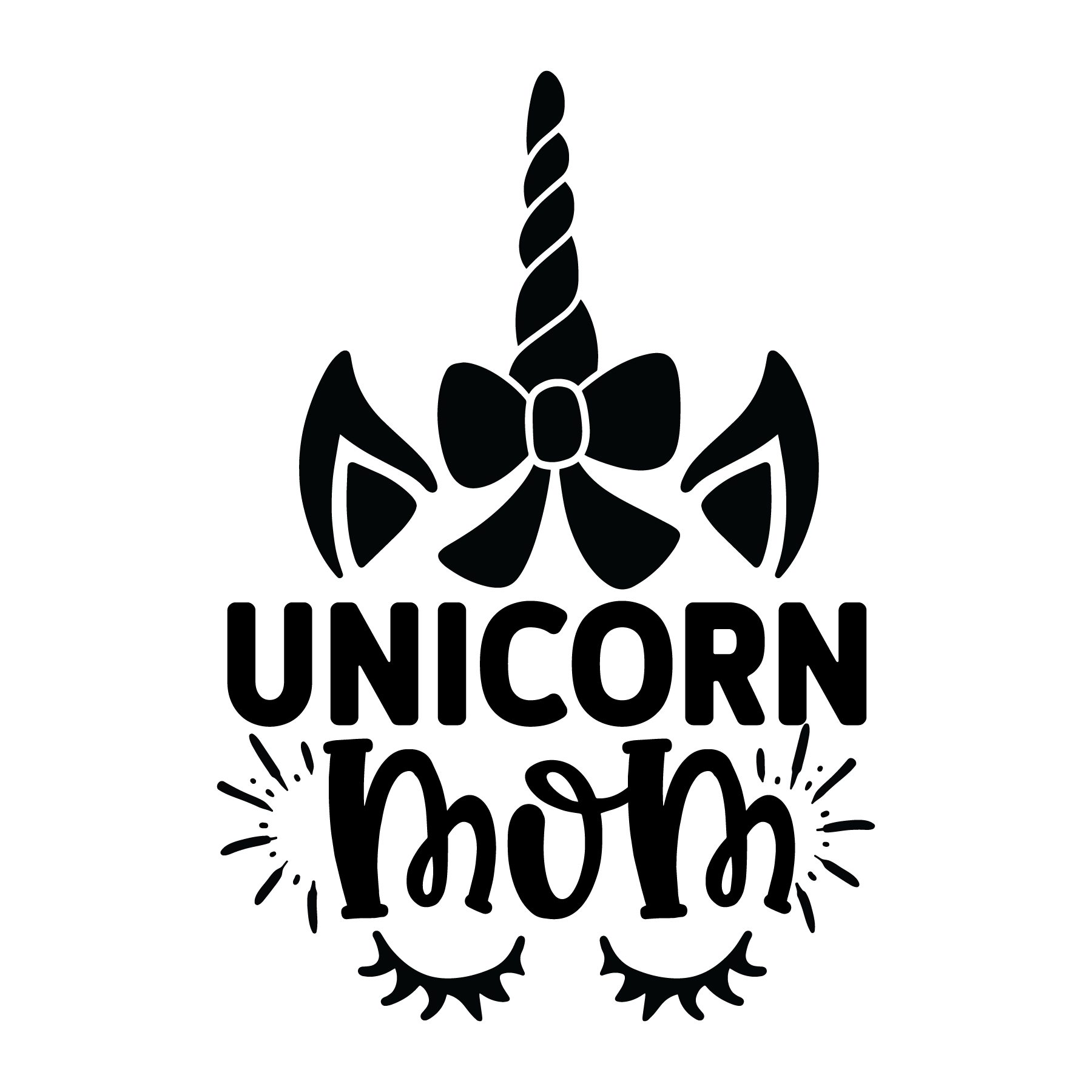 Unicorn Mom free SVG cut file