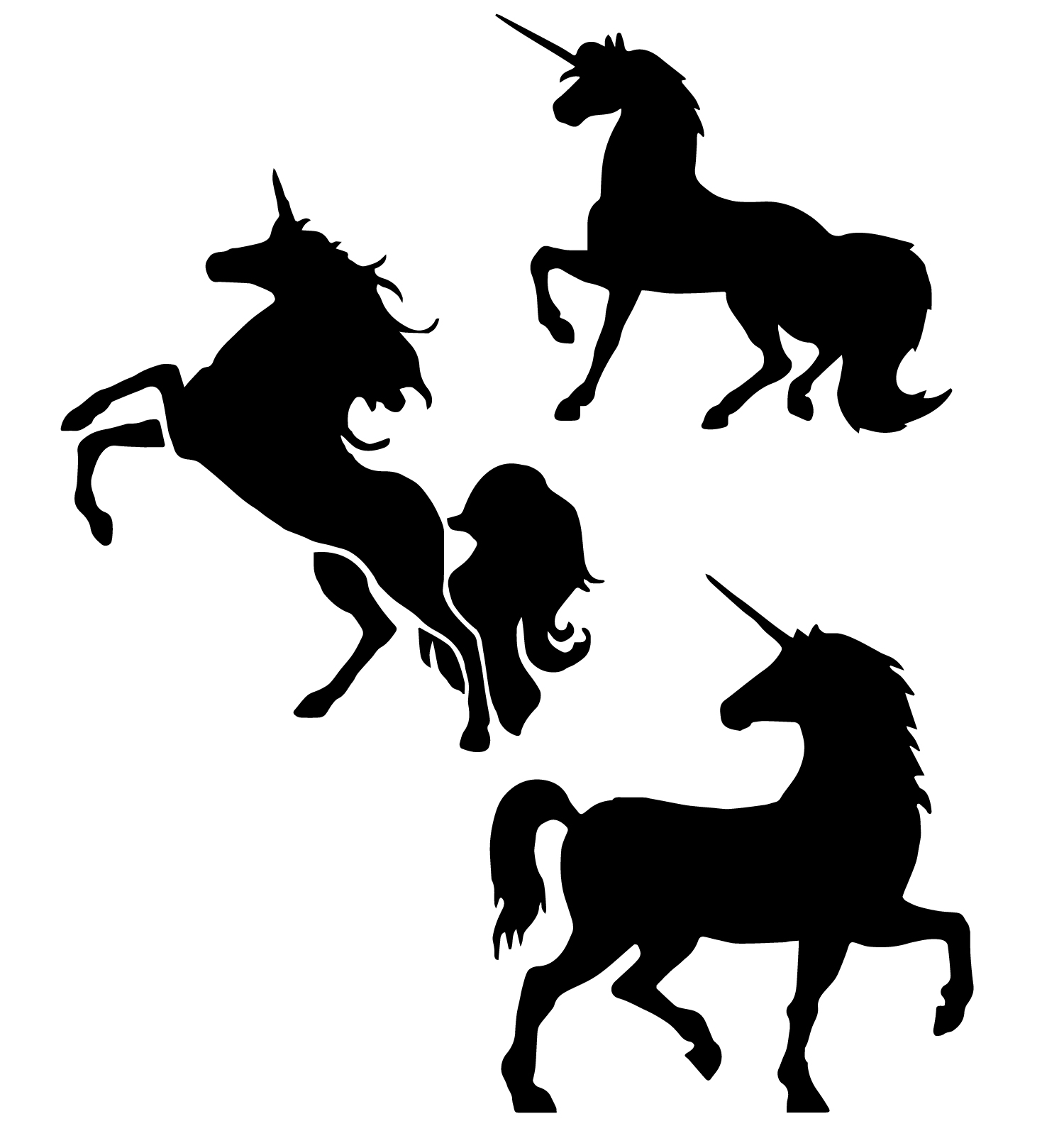 Unicorns free SVG cut file