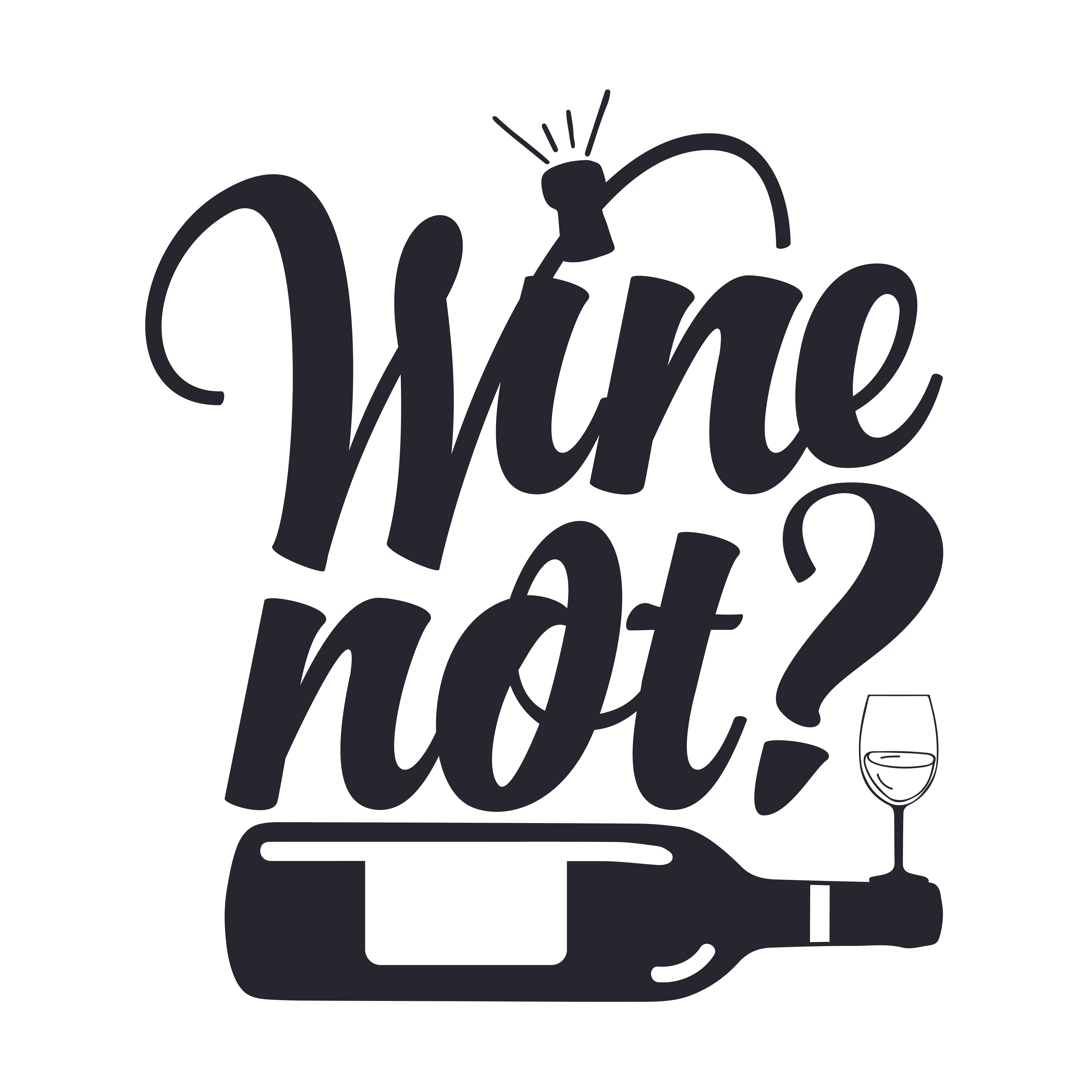 Wine Not free SVG cut file