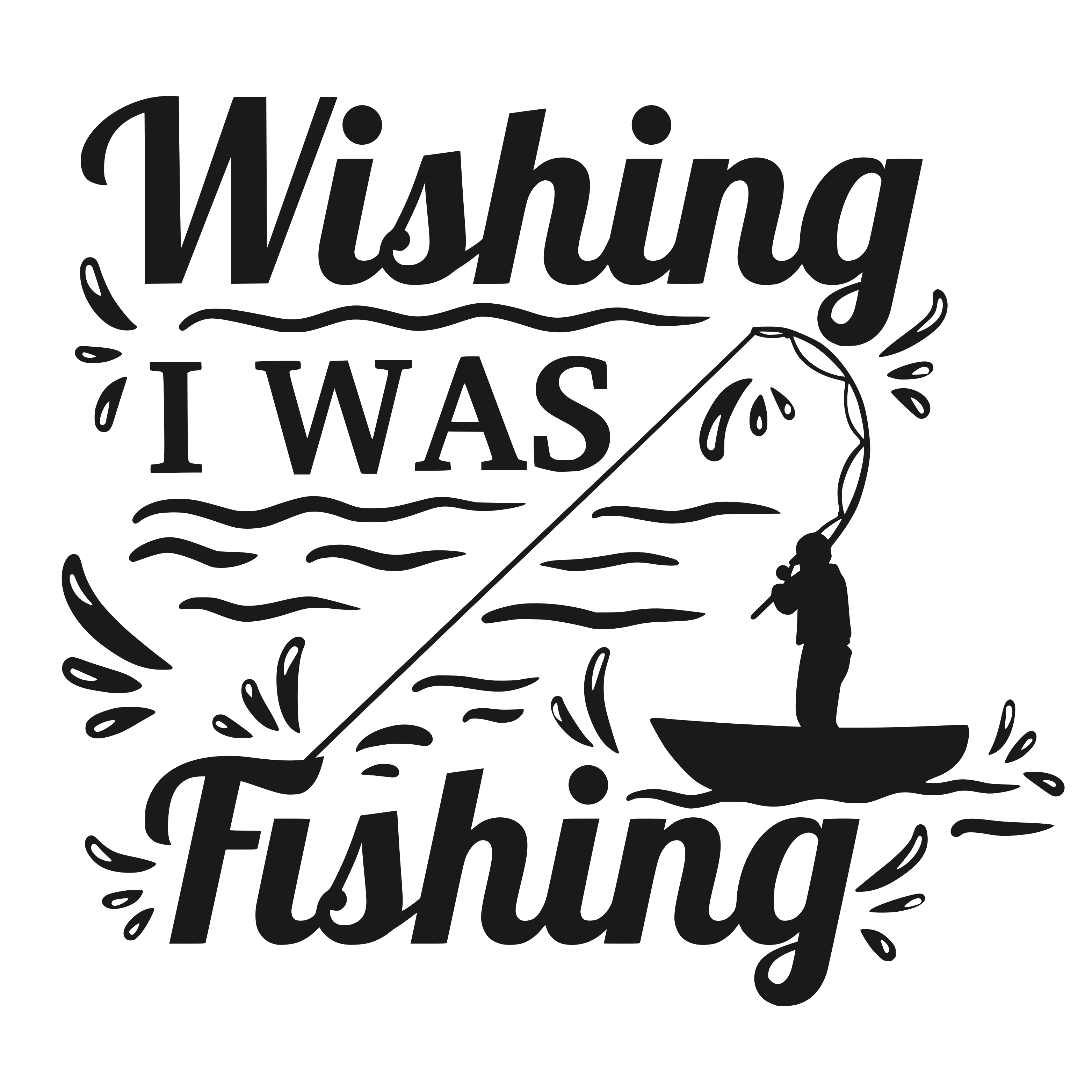 Wishing I Was Fishing free SVG cut file
