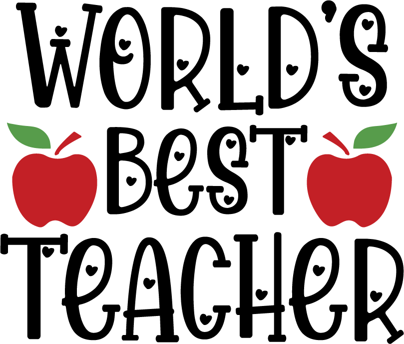 World Best Teacher free SVG cut file